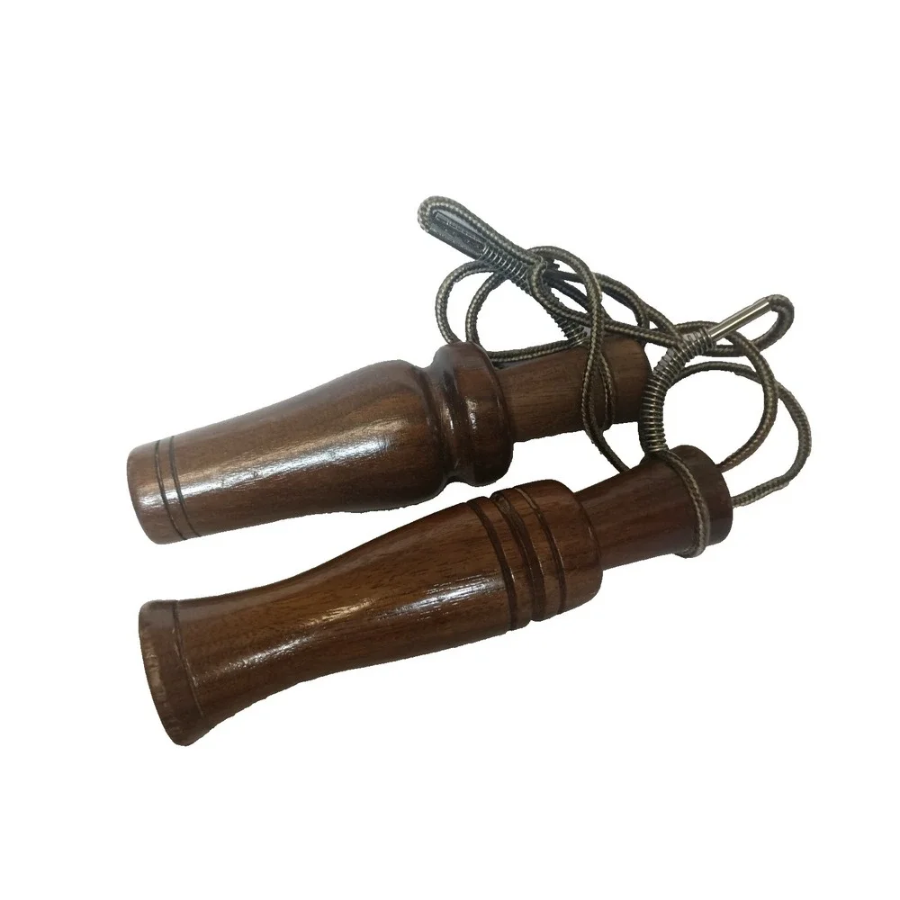 Vintage Set of TWO wooden Duck Calls on Lanyard
